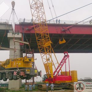 IHI CCH2500 6 250 Ton Crawler Cranes Rental In Vietnam, Nhat Tan Bridge Project