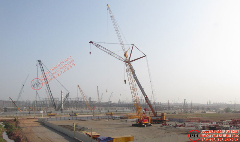 500T mobile crane rental services with cranes from Germany, Japan and China
