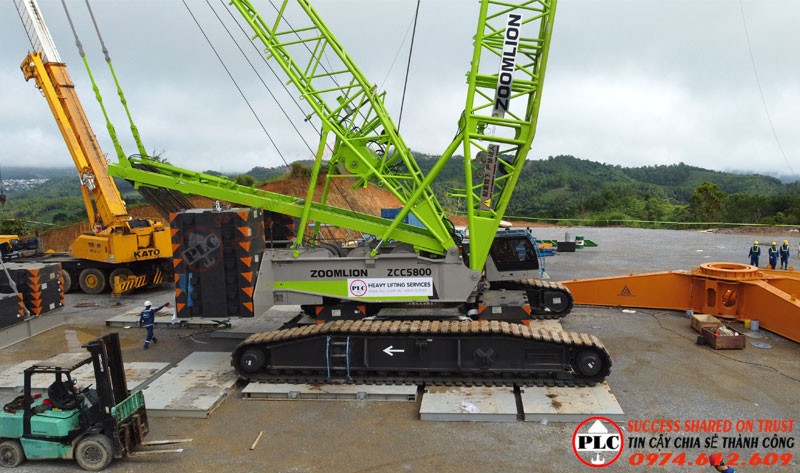 leasing 600 ton crawler crane for wind power
